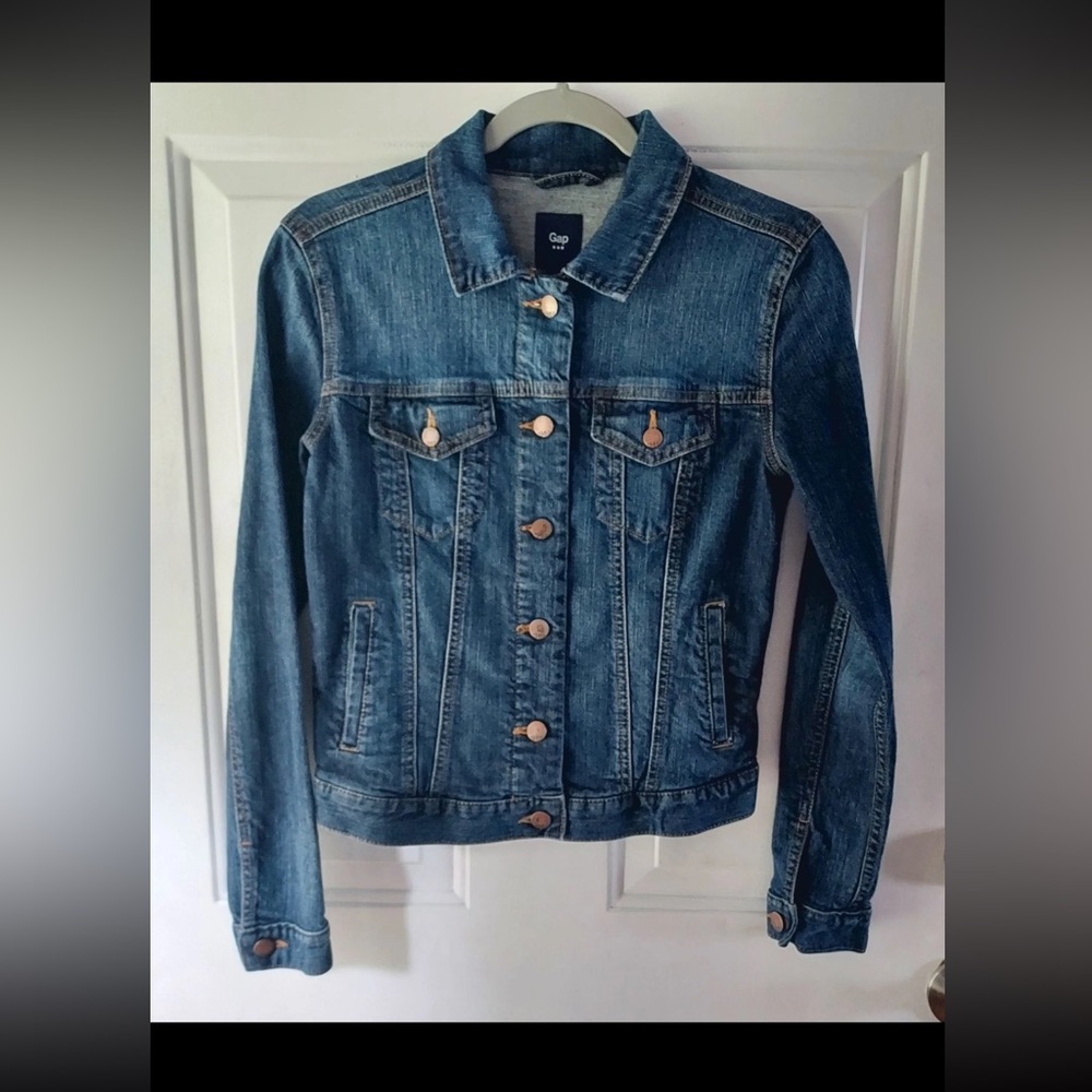 VTG GAP Denim Trucker Jacket XS Y2K festival bohemian cowgirl western country